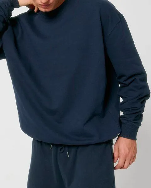 YTWOO YTWOO Oversized Sweatshirt aus reiner Bio-Baumwolle, Dry Handfeel, Blau, – Produktbild 2 von 4