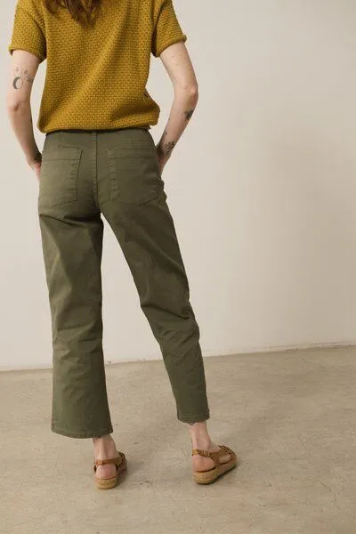 TIRALAHILACHA TIRALAHILACHA Hani Recycled Cotton Sailor Pants, Grün, – Produktbild 2 von 4
