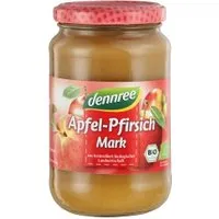 dennree Apfel-Pfirsich-Mark, ungesüßt – Produktbild 1 von 1