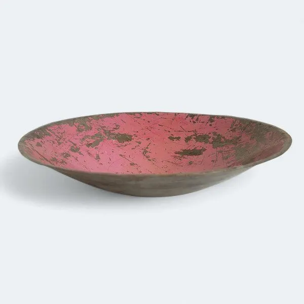 Moogoo Creative Africa Moogoo Creative Africa Kleine Schale aus recycelten Ölfässern ca. 30 cm, Rosa, – Produktbild 1 von 5