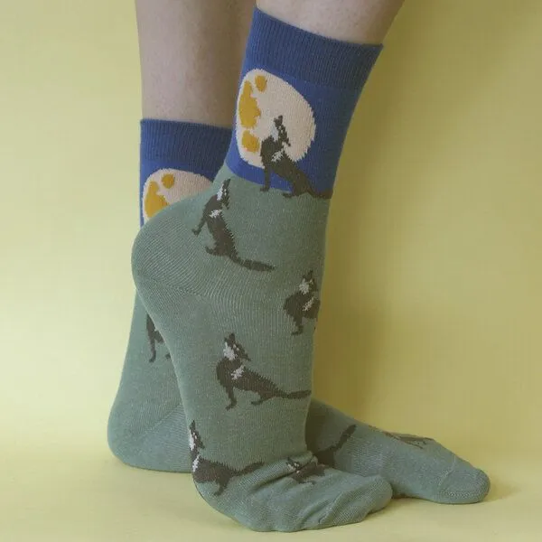 Fräulein Prusselise Fräulein Prusselise Wolfs Mond Socken, Story, blau, grün, bunt gemustert, Bunt, – Produktbild 2 von 2