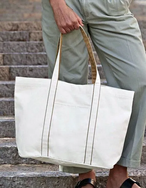 Westford Mill Westford Mill Tragetasche 41 x 34 x 15 cm zweifarbig, Weiss (soft) / beige (caramel), – Produktbild 2 von 2