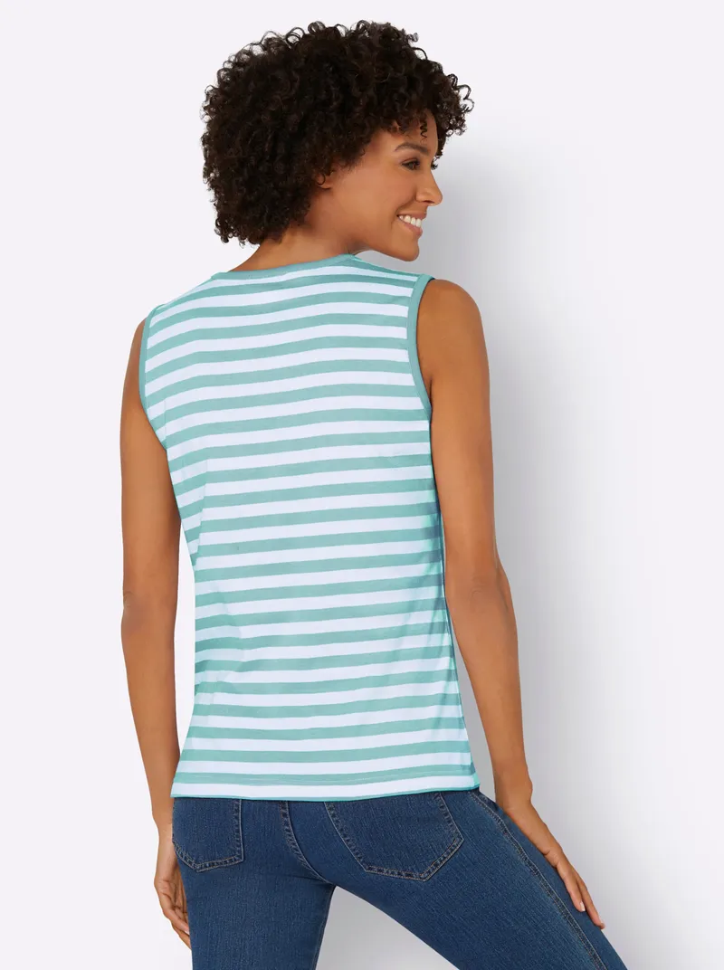 Witt Ringelshirt mint-weiß-geringelt, Mint-weiß-geringelt, – Produktbild 2 von 2