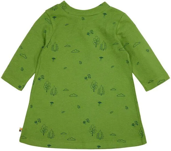 loud + proud loud + proud Baby & Kinder Kleid Strukturstrick, GOTS-zertifiziert, Grass(grün), – Produktbild 2 von 2