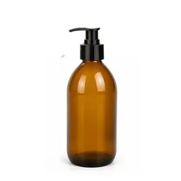 mikken mikken Seifenspender braun 250 ml / 500 ml / 1000 ml Glas Lotionspender – Produktbild 1 von 1