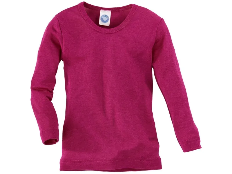 Cosilana Cosilana Kinder Unterhemd Langarm kbT Wolle Seide, Pink, – Produktbild 1 von 5