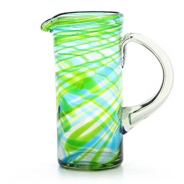 GLOBO Fair Trade GLOBO Fair Trade Krug Limonada aus Recyclingglas, mundgeblasen, Mangrove, – Produktbild 1 von 2