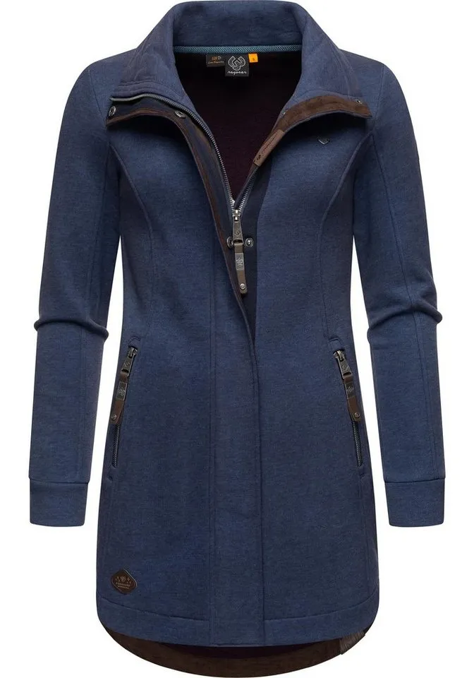 ragwear ragwear Sweatjacke Letrice Sportliche Zip-Jacke mit hohem Kragen, Blau, – Produktbild 1 von 3