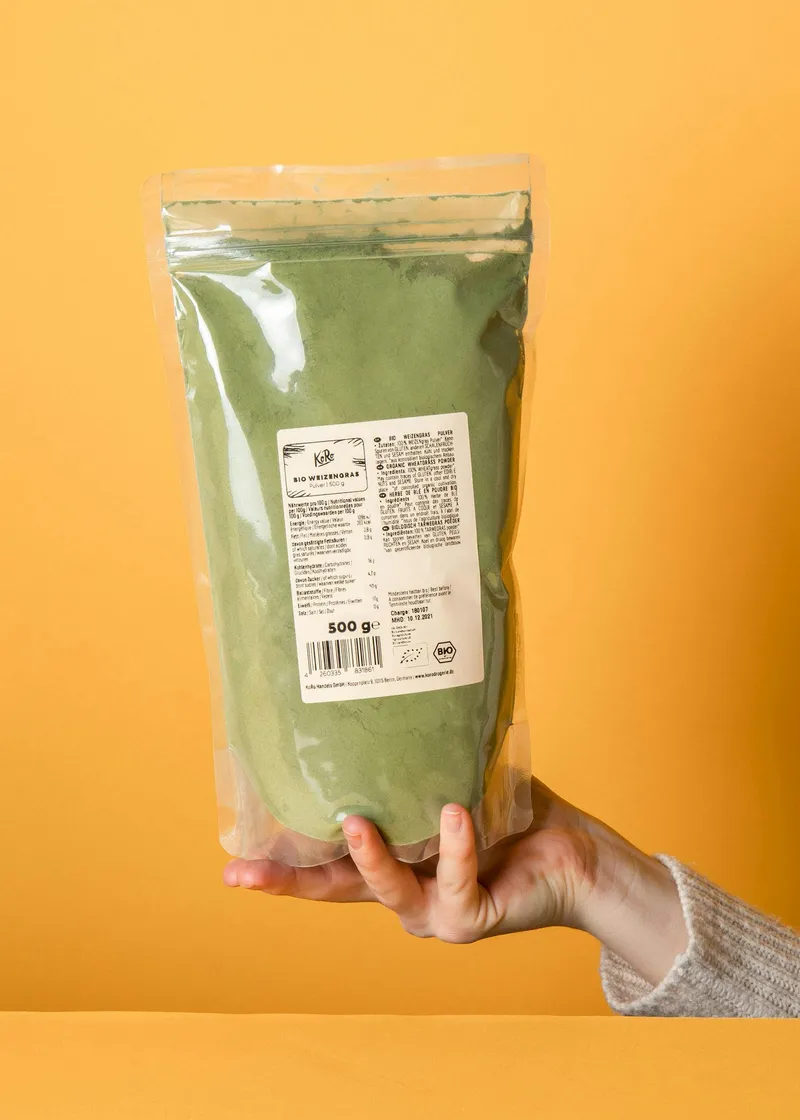 KoRo Bio Weizengras Pulver 500 g – Produktbild 5 von 5