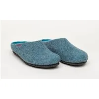 Magicfelt Magicfelt Filz-Hausschuh 709 aus 100% Merino-Wolle | Pantoffel für Damen & Herren mit anatomisch geformter Filz-Latex-Sohle - Made in Tirol, Blau, – Produktbild 1 von 1