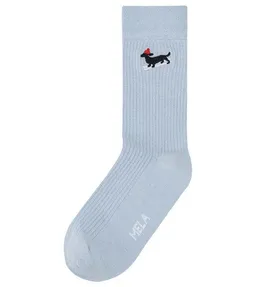 MELA MELA Gerippte Socken Dog ski aus Biobaumwoll-Mix – Produktbild 1 von 1