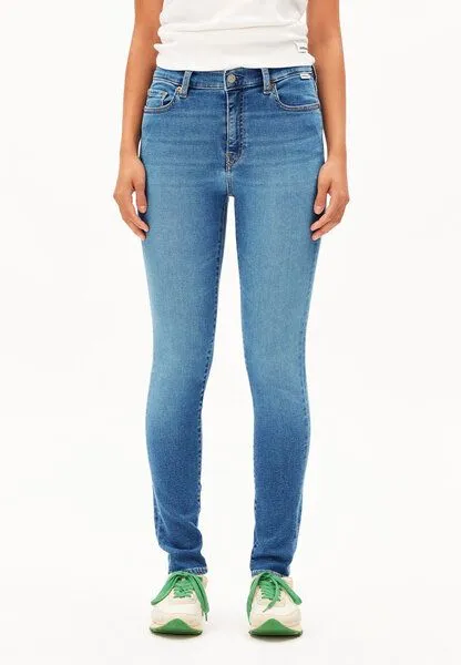 ARMEDANGELS ARMEDANGELS TILLAA Damen Skinny Jeans Mid Waist Bio-Baumwoll Mix X-Stretch, Blue, – Produktbild 1 von 4