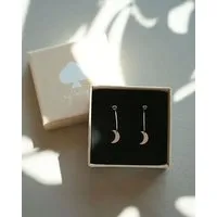 pikfine pikfine Creolen "Moon" / silber oder vergoldet, Silber, – Produktbild 1 von 1