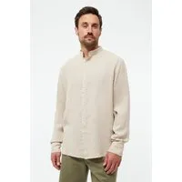 Givn Givn Herren vegan Hemd Wes Stehkragen Oat Beige – Produktbild 1 von 1