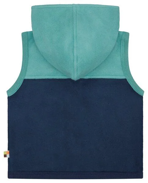 loud + proud loud + proud Babys & Kinder Weste aus Baumwoll-Fleece, GOTS-zertifiziert, Ultramarine(blau), – Produktbild 4 von 6