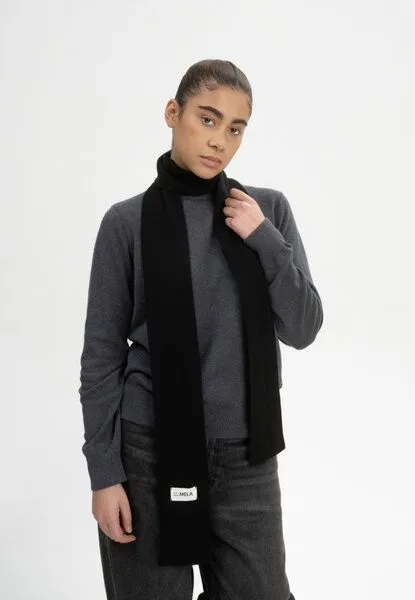 MELA MELA Schmaler Strickschal BANHI, Schwarz, – Produktbild 2 von 2