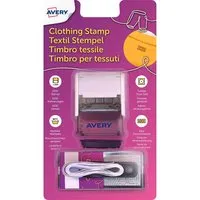 Avery Zweckform AVERY Textilstempel für Kleidung inkl. Textilstempelkissen, Namensstempel – Produktbild 1 von 1
