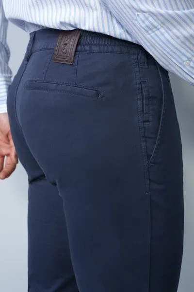 M 5 BY MEYER M 5 BY MEYER Chino mit Stretchbund, Blau (marine), – Produktbild 6 von 7