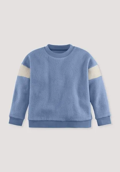 hessnatur hessnatur Softfleece Sweatshirt aus reiner Bio-Baumwolle, Rivierablau, – Produktbild 1 von 3