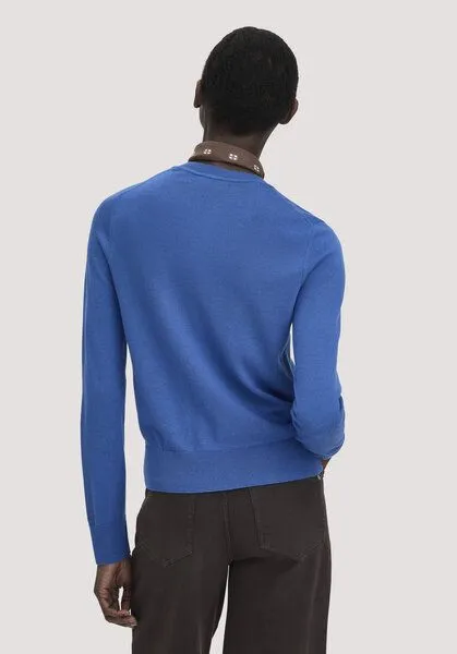 hessnatur hessnatur Strickjacke Regular aus reiner Bio-Merinowolle, Kobalt, – Produktbild 2 von 4
