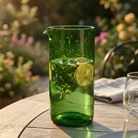 Upglassic Upglassic Upcycling-Karaffe | 750 ml | Handgefertigtes Glas-Unikat – Produktbild 1 von 1