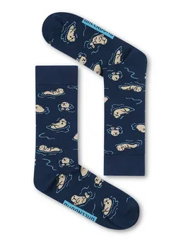 GreenBomb GreenBomb Socken Socks Playing Otter Bio-Baumwoll-Mix, Polyamid, Elasthan, kreative Designs – Produktbild 1 von 1