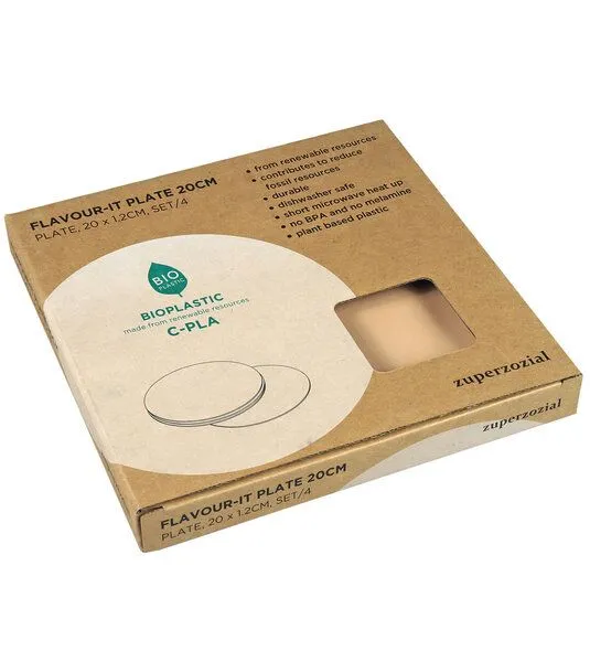 Zuperzozial Zuperzozial Frühstücksteller 20 cm aus nachwachsenden Rohstoffen, Toffee, – Produktbild 2 von 4