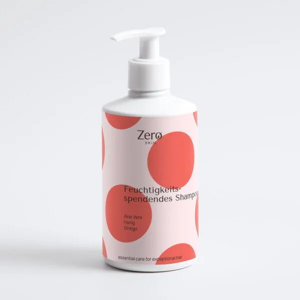 Zero Skin Zero Skin Feuchtigkeitsspendendes Shampoo - 290 ml - sanfte Reinigung & intensive Hydration mit Bio-Aloe Vera, Zuckerkomplex & Honig, für geschmeidiges glänzendes Haar mit Ginkgo & Klette – 99% natürlichen Ursprungs & COSMOS Natural zertifiziert – Produktbild 1 von 4