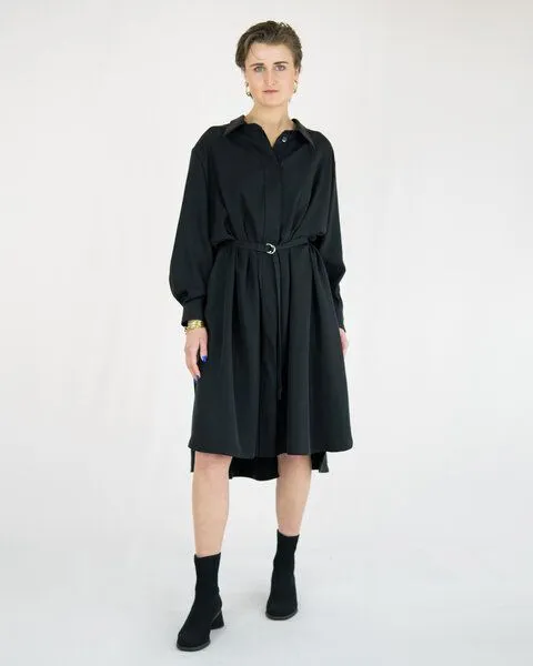 keijn keijn Hemdkleid VASYA - Hemdkleid aus Twill-Tencel mit verdeckter Knopfleiste und schmalem Gürtel – Produktbild 2 von 3