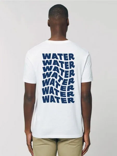 VIVA CON AGUA VIVA CON AGUA T-Shirt WATER Weiß-Blau mit Rückenprint – Produktbild 3 von 4