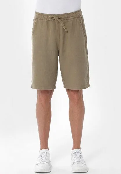 ORGANICATION ORGANICATION Shorts aus Bio-Baumwolle und Leinen, Grün(olive), – Produktbild 1 von 3