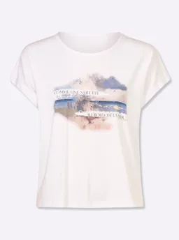 heine Kurzarmshirt weiß-rauchblau – Produktbild 1 von 1