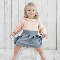 OrganicEra OrganicEra Bio Musselin Peter Pan Kragen Bodysuit Bluse, Lachs, – Produktbild 1 von 1