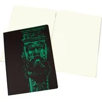 HANDGEDRUCKT HANDGEDRUCKT "Faun" Notizheft ca. DIN A4, blanko, Grün, – Produktbild 1 von 1