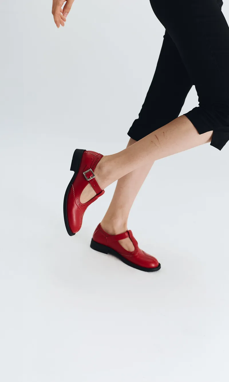 Prev Prev Damen vegan Schuhe Rosa Kirsche, Rot, – Produktbild 1 von 2