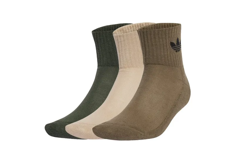adidas Originals adidas Originals Socken MID CREW SOCKEN, 3 PAAR (1-Paar), Beige|grün, – Produktbild 3 von 3