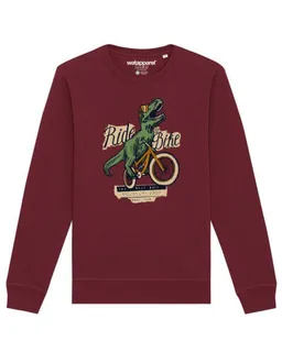 watapparel watapparel Sweatshirt Unisex T-Rex Fahrrad – Produktbild 1 von 1