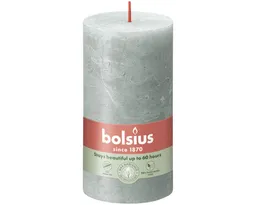 Bolsius Stumpenkerze Bolsius Rustik Stumpenkerze 130/68 mm Jade Grün – Produktbild 1 von 1