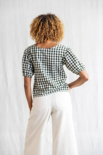 Jyoti - Fair Works Jyoti - Fair Works Baumwoll Bluse Kalira Checks, Kariert, – Produktbild 2 von 4