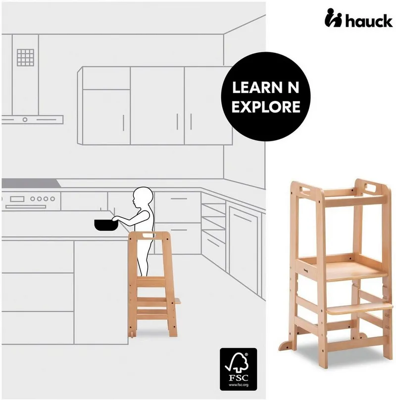 Hauck Hauck Stehhilfe Lernturm Learn N Explore, Braun, – Produktbild 3 von 5