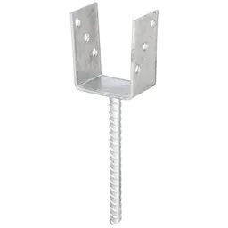 Alberts ALBERTS U-Pfostenträger/Betonanker Riffelstahl, fvz, zEinbet., BxH 91x104mm, L Anker 200mm – Produktbild 1 von 1