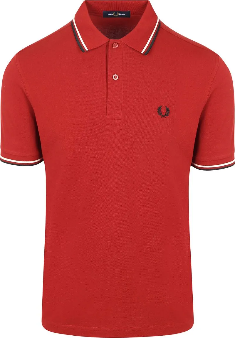 Fred Perry Fred Perry Polo Twin Tipped M3600 Rot 74A - Größe L, Rot, – Produktbild 1 von 5