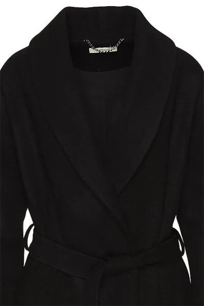 Wunderwerk Wunderwerk Damenmantel aus Schurwolle (mulsing frei) "Kimono coat merino", Schwarz, – Produktbild 2 von 3