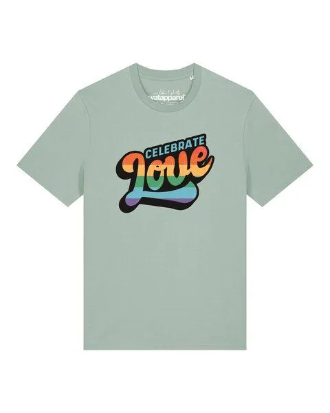 watapparel watapparel T-Shirt Unisex Celebrate Love, Aloe, – Produktbild 1 von 2