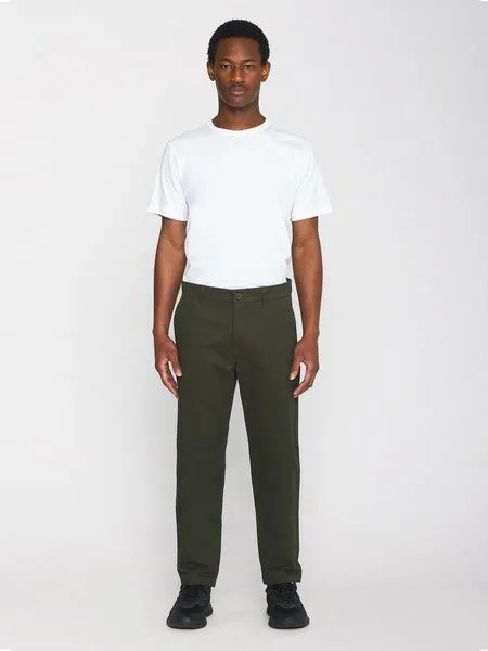 KnowledgeCotton Apparel KnowledgeCotton Apparel Chino-Twill-Hosen CHUCK aus Bio-Baumwolle - ROC/GOTS/Vegan, Gruen (forrest) night, – Produktbild 1 von 5