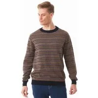 ORGANICATION ORGANICATION Pullover aus Bio-Baumwolle, Brown/black, – Produktbild 1 von 1