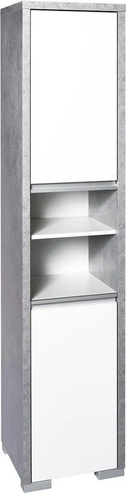Schildmeyer Hochschrank Bello, Hochschrank, Made in Germany, B: 34,5 cm Solide Verarbeitung - Dieses Produkt ist in Deutschland gefertigt, Grau, – Produktbild 2 von 4