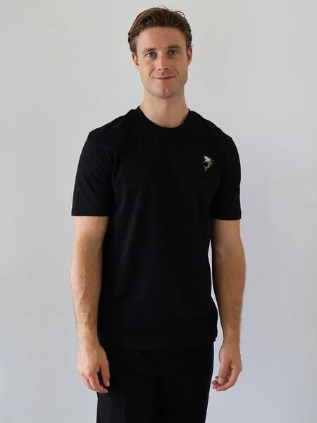 Kultgut Kultgut Biofair - Reine Biobaumwolle /Shirt- Little Shark, Black, – Produktbild 2 von 4