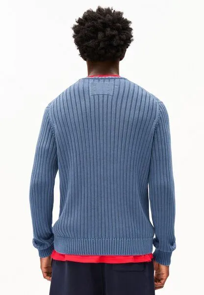 ARMEDANGELS ARMEDANGELS PIGMENT DYE RIB Herren Pullover aus Bio-Baumwolle, Light tinted navy, – Produktbild 2 von 4
