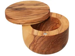 Zassenhaus Zassenhaus Salz-& Gewürztopf aus Olivenholz mit Magnetdeckel, H 6 cm, Ø 9,5 cm – Produktbild 1 von 1